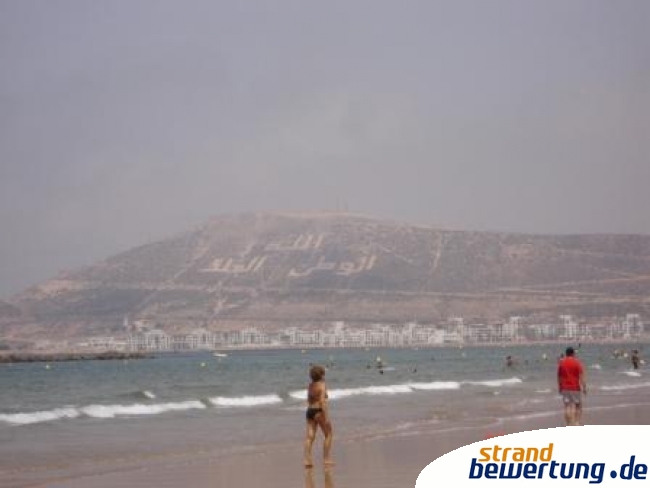 der schönste Strand von Marokko im Urlaubsort Agadir