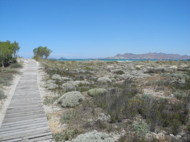 Weg durch Düne - Hotel Pelagos Suites - Lambi Weg durch Düne