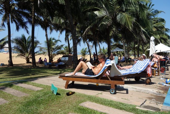 Edle Holzliegen - Hotel Jetwing Blue - Negombo Edle Holzliegen