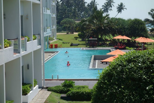 Blick über den Pool - Hotel Citrus Waskaduwa - Kalutara Blick über den Pool