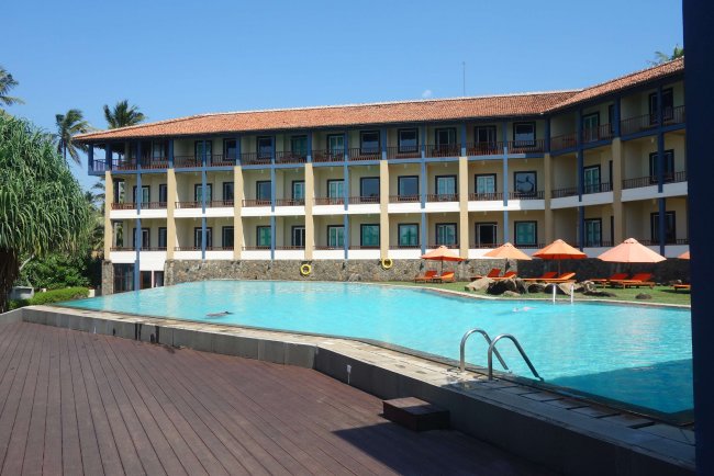 Blick über den Pool - Hotel Jetwing Lighthouse - Galle Blick über den Pool