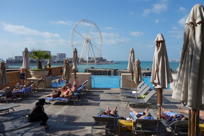 Blick aufs Riesenrad - Hotel Sofitel Dubai Jumeirah Beach - Dubai Blick aufs Riesenrad