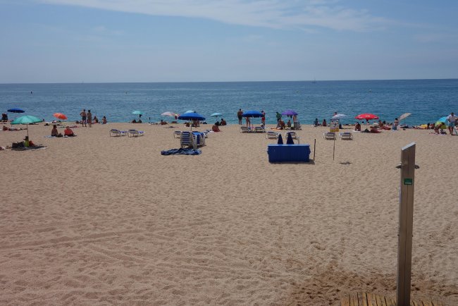 Strand gegenüber - Hotel Miramar - Lloret de Mar Strand gegenüber