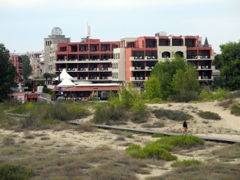 Direkt hinter einer Düne