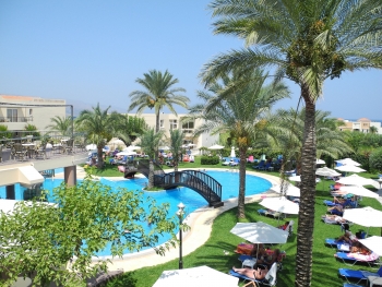 Rasenfläche am Pool