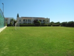 Fußballplatz auf Rasen