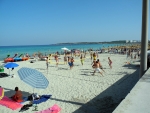 Beachvolleyballfeld am Strand