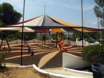 Beschatteter Spielplatz