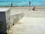 Rampe am Strand