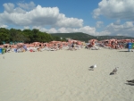 Liegen am Strand