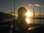 Statue im Morgenlicht