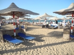 Liegen am Strand