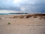 Blick am Strand Richtung Lagos