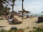 Eigener Liegebereich auf Sand