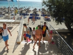 Zugang zum Strand über ein Treppe