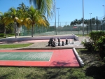Shuffleboard, Riesenschach und Tennis