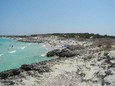 Überblicksfoto des kleinen Strandes