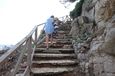 Steile Treppe