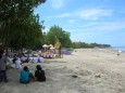 Strand von Schülern als Schule genutzt