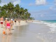Strandspaziergang in der Dom Rep, Playa Bavaro bei Punta Cana