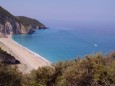 Griechenlands Strand Milos Beach auf Lefkas ist nur zu Fuß zu erreichen