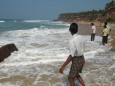 Wellen am Strand von Varkala