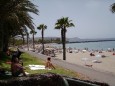 Blick auf die Strandbucht von Playa de las Americas