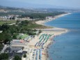 Panoramaaufnahme vom Strand in Kalabrien