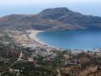 Panorambalick auf den strand von Plakias