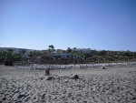 Blick vom Meer auf den Aldiana Club Strand