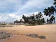 Kleinere Felsen am Strand